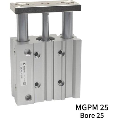 MGPM MGPM25 -10Z -20Z -25Z -30Z MGPM25-40Z MGPM25-50Z MGPM25-75Z Three-axisthin Rod Cylinder Compact guide with Stable pneumatic