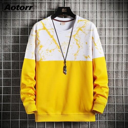 Mens Casual Sweatshirts Hoodie Multi Color O-Neck Fashion Harajuku Style Male Brand Sweatshirt Hip Pop Streetwear 2021 New 3XL