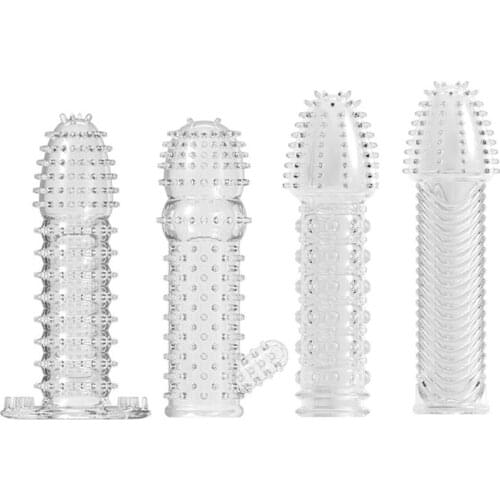 Lasting Extensions condom Penis Sleeve Enlargement Men Delay Spray clit massager Cock Ring vibrating cover Adult Sex Toys Man