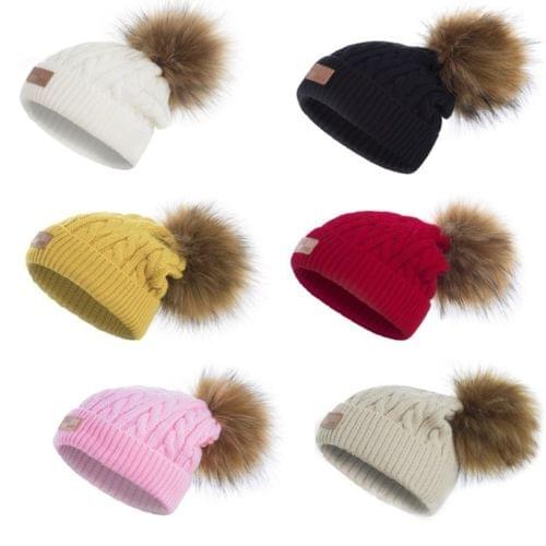 2018 New Toddler Kids Girl Boy Baby Beanie Winter Warm Crochet Knit Hat Pom Pom Cap