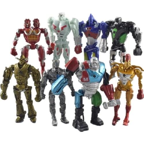 2020 New Real Steel Zeus Atom Midas Adam Raider Robot Model Toys Gift Action Figure 8pcs/set 13cm