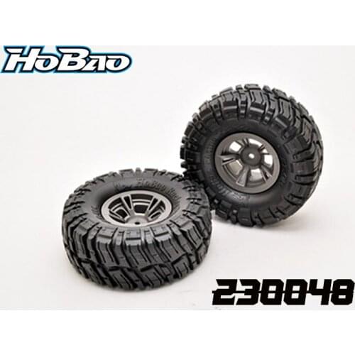 Original OFNA/HOBAO RACING 230048 Wheels & Tires Set (1.9") , 2 pcs. For 1/10 HYPER DC-1 TRAIL TRUCK