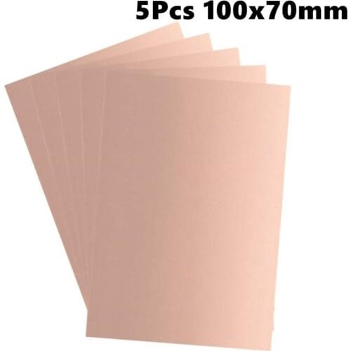 5Pcs 100x70mm Double-Sided Copper Clad Laminate PCB Circuit Board FR4 1.5mm Thickness For DIY Prototyping PCB Board