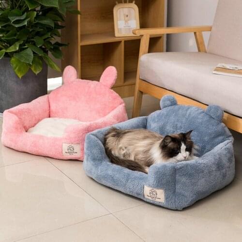 Cat Plush Sofa Bed Cozy Dog House Removable Washable Basket Mat Super Soft Kennel Warm Nest Cushion Sleeping Bag
