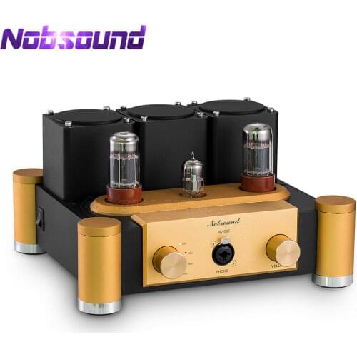 Nobsound Hi-end 6SN7+ECC83 Valve Tube Amplifier HiFi Pre-Amplifier Desktop Single-ended Class A Headphone Amp