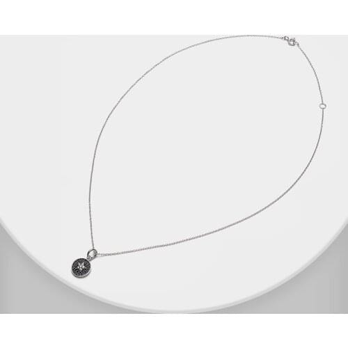 Amorita boutique 925 silver Star circle design simple fashion necklace