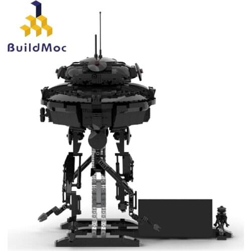 BuildMoc Technical Droid Robot Black Alien Fighting Robot War Military Model Children Diy Toy Building Block Set Birthday Gift