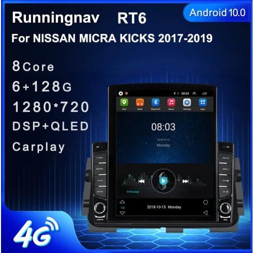 Runningnav For NISSAN MICRA KICKS 2017 2018 2019 Tesla Type Android Car Radio Multimedia Video Player Navigation GPS