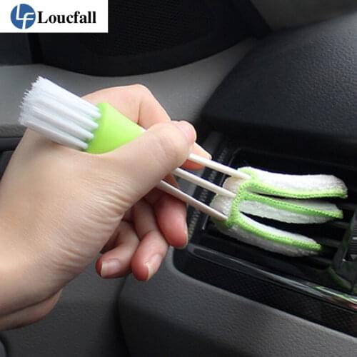 1pc Car Air Conditioner Vent Brush Microfibre Car Grille Cleaner Auto Detailing Blinds Duster Brush Car-styling Auto Accessories
