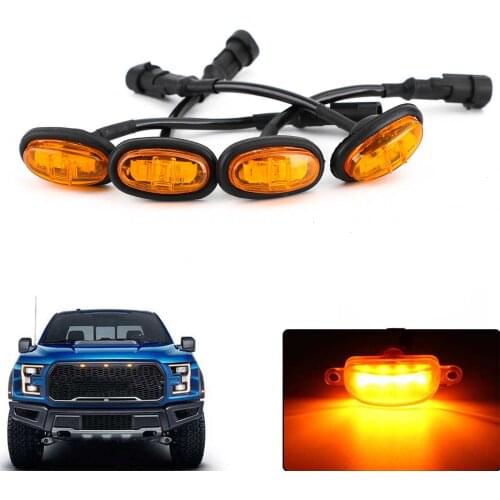 Artudatech 4PCS Bapmic Wheel Fender Signal Led Light Fits For Ford F-150 F150 Raptor 2017 2018 2019 Car Accessories