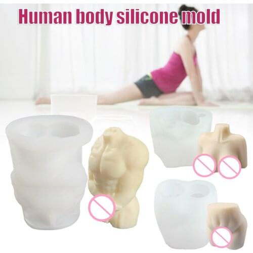 Human Body Silicone Mold Human FIgure Used for Aromatherapy Candle Gypsum Abrasive Mousse Cake Mold JDH88
