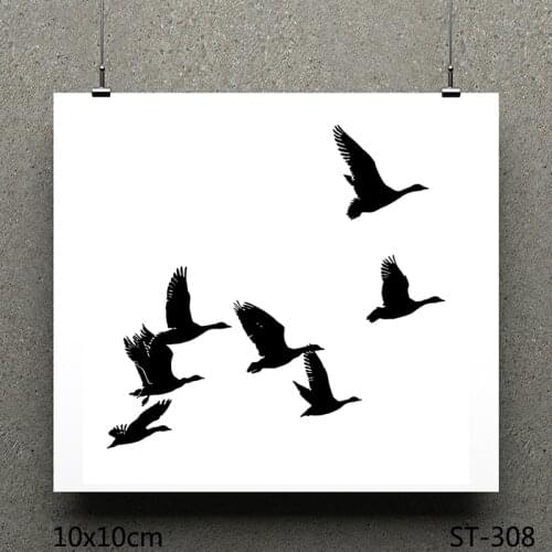 AZSG Migratory / Flying Birds Silicone Clear Stamps/Seals For Scrapbooking DIY Clip Art / Album Decoration Stamps Crafts