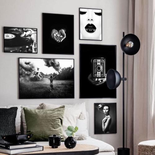 Nordic Poster Black White Canvas Painting Photography Wall Art Print Love Modern Picture For Living Room On The Wall Home Decor