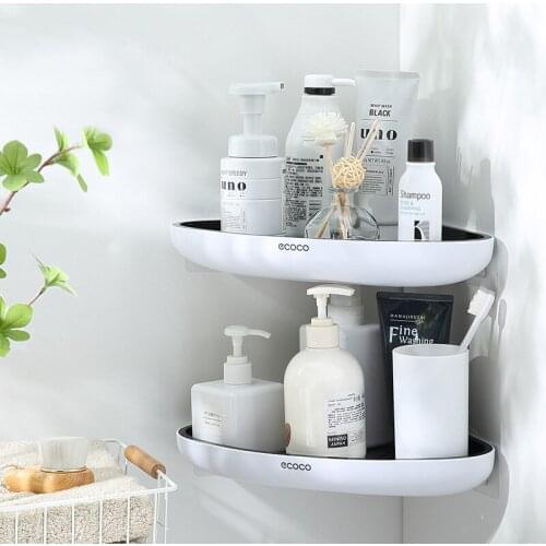 Triangular Corner Bathroom Shelf Wall-Mounted Storage Rack Lotions Storage Kitchen Organizer For Bathroom Accessories Holder