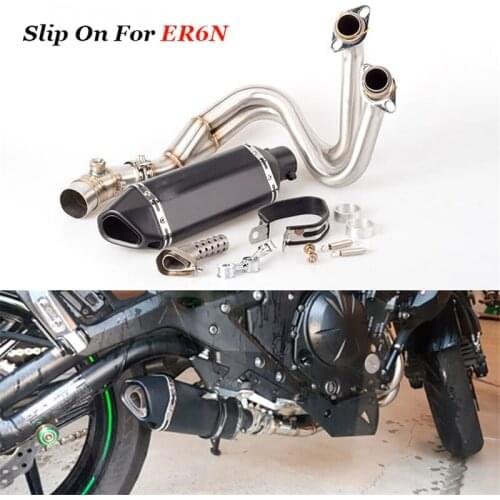 Motorcycle Exhaust Muffler Full Systems DB Killer Slip On For Kawasaki ER6F ER6N Ninja650R 2012 2013 2014 2015