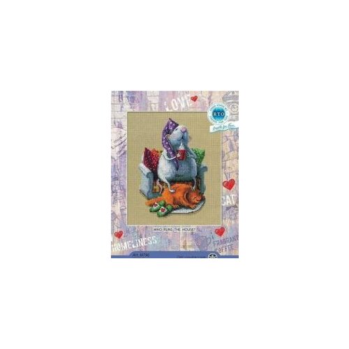 -RTO M796 Little mouse on the sofa cross stitch 11CT 18ct 14ct cotton thread embroidery DIY handmade needlework