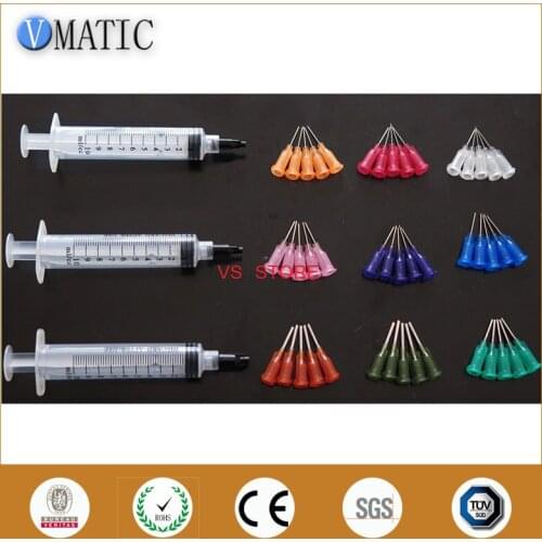 High Quality 10cc 10ml Syringe Fluid Epoxy Cyanoacrylate Paint Adhesive Dispensing Syringe With Needles and Stoppers