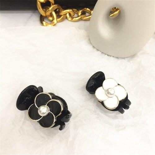 Adult Women Camellia Acrylic Pearl Claws Hairpins Hair Clips Fashion Korean Lady Girl Head Wear Accessories-AS-W20
