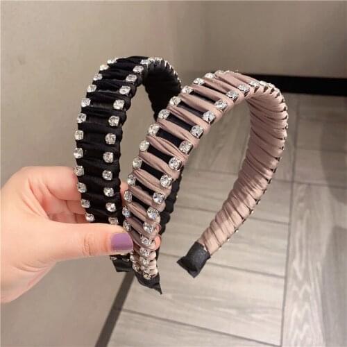 Fashion Korean style flowers hairband Women Girls Fashion Retro court Baroque crystal Hair Hoop headwear Hair Accessories