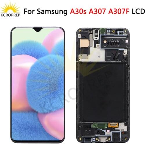 A30S Display Super AMOLED For Samsung Galaxy A30S A307F A307 A307FN LCD Touch Screen Digitizer Display Assembly Parts A307 LCD
