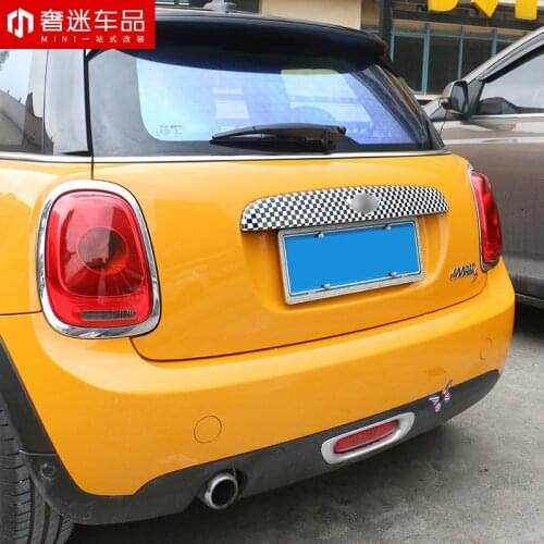 1pcs ABS Car rear bumper Rear trunk protection strip for BMW MINI cooper S one JCW F55 F56 car styling Auto Accessories