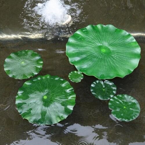 1PCS Artificial Leaf Floating Pool Decoration Water Decorative Aquarium Fish Pond Scenery Home Decoration 15/18/285cm
