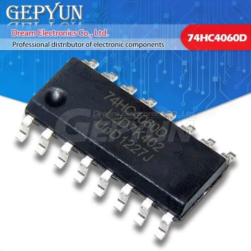 10PCS 74HC4060D SOP16 74HC4060 SOP SN74HC4060DR SOP-16 SMD new and original IC