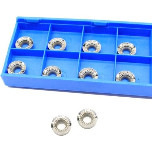 10pcs RCGT1003MO AK H01 aluminum alloy turning blade RPGT round blade RCGT1003 hard alloy CNC lathe aluminum alloy copper cutter