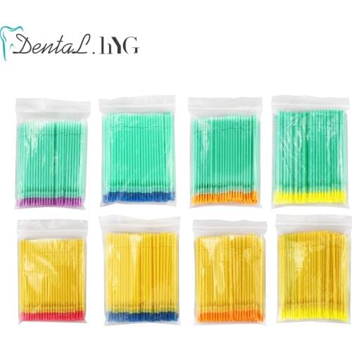 100pcs/Bag Dental Disposable Applicators Brushes Dental Lab Long Micro Brush Teeth Whitening Oral Dentist Materials Accessories