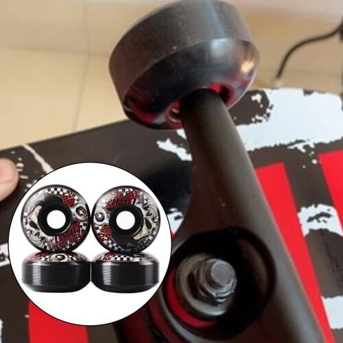 4 Pack 52mm Longboard PU Wheels Replacement Skateboard 51D Hardness Wheels Cruising Wheel Outer Cover Case