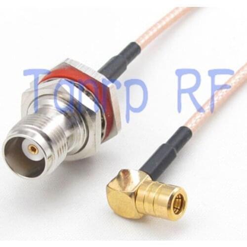 8in TNC female jack to SMB female right angle RF adapter connector 20CM Pigtail coaxial jumper cable RG316 extension cord
