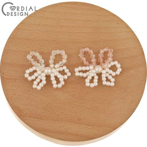 Cordial Design 50Pcs 28*31MM Jewelry Accessories/DIY/Jewelry Making/Hand Made/Flower Shape/Crystal Charms/Earring Findings