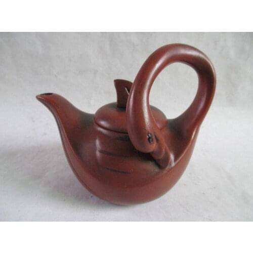 Ancient China jingdezhen swan lake teapot