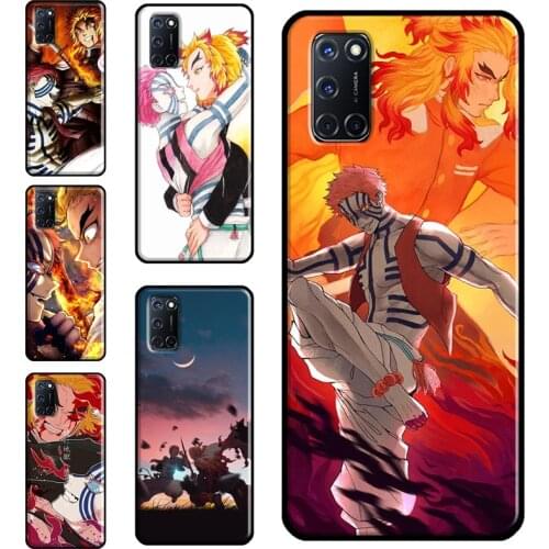 Akaza Kyojuro Rengoku Case For OPPO A9 A5 A53 A31 2020 A52 A72 A15 A83 A91 A93 A5S Find X3 Pro Reno 2 Z Funda