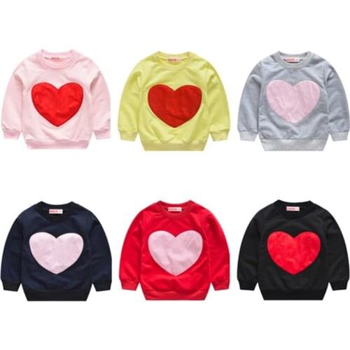 Baby Love Sweater Girls Ins Explosions 2019 New Brand Long Sleeved Tops Autumn Cute Pullovers Children Boys Cartoon Outfits Coat