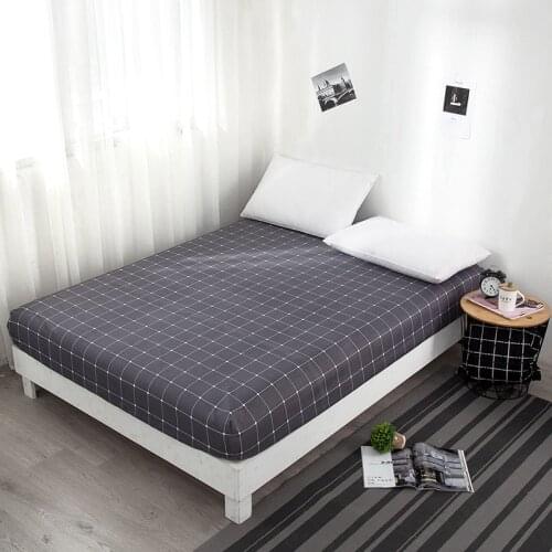 Home Bed Sheet Printed Fitted Sheet Mattress Cover Bedsheet Elastic Bedding Sheet Bed Cover Twin/Full/Queen/King Size
