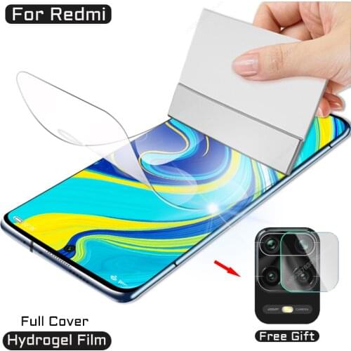 Hydrogel Film For Xiaomi Redmi Note 9 8 Pro 9S 7 S T Screen Protector On 8T K30 Ultra 9A 9C 8A 7A 10X K20 Max 128GB Not Glass