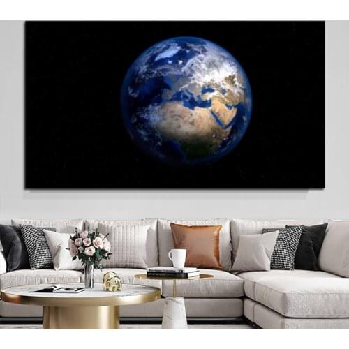 Abstract Canvas Painting Nebula Universe Earth Planet Stars Posters and Prints Wall Art Picture For Study,Living Room Decoration