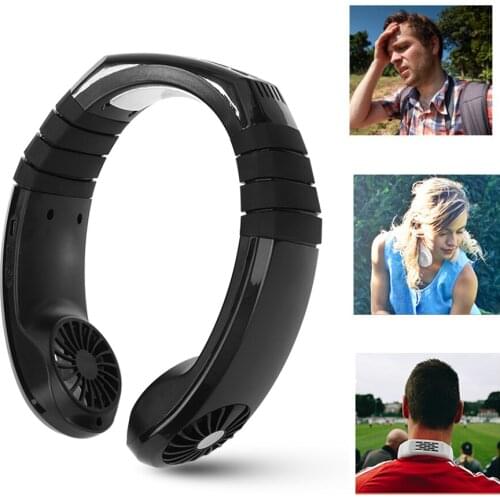 Practical 3 Wind Speed USB Mini Hanging Neck Cooling Fan Multi-functional Convenient Portable Small Air Conditioner