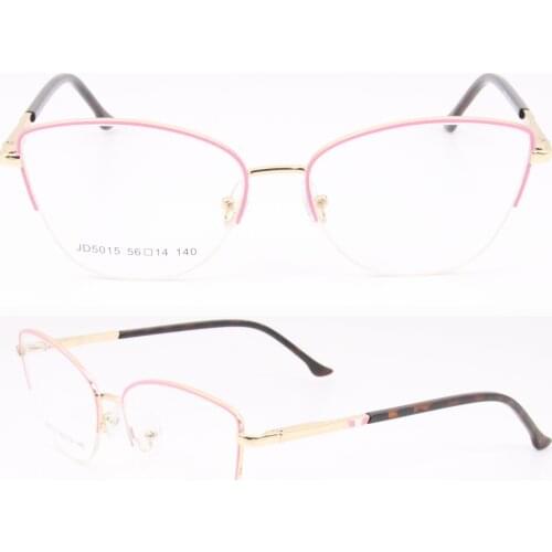 Metal Half-rimless Glasses Cat Ear Eyewear JD5015