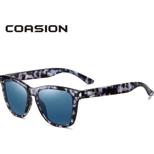COASION 21 Colour Square Frame Sunglasses Men Women Polarized Vintage Brand Designer Glasses for Driving zonnebril heren CA1729