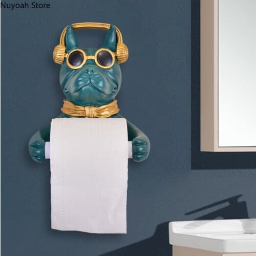 Punch-free Tissue Rack Bathroom Supplies Tissue Box Creative Resin Animal Storage Rack Creative Bathroom Decoration Accessories