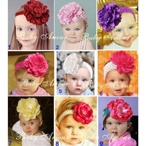 2019 baby girls big flower hair band accessories kids headband Headwear gift