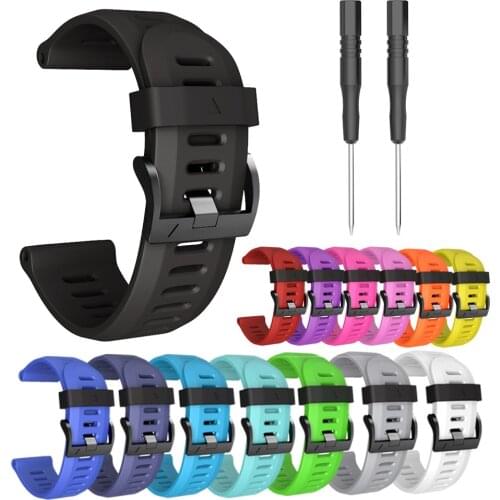Silicone Strap For Garmin Fenix 3 HR Watch Watchband Strap Soft Silicone Replacement Sport Wristband Solid Color Wriststrap