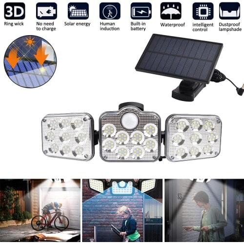 Solar Light Outdoor Porch Wall Lamp PIR Motion Sensor Garden Solar Lamp Sunlight Powered Waterproof Energy Saving Street Light
