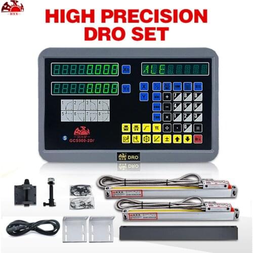 Lathe Machine Tool Grating Ruler DRO SET 2 Axis Digital Readout Kit GCS900-2d/ With 2 pcs 5 micron linear scale Free Shipping