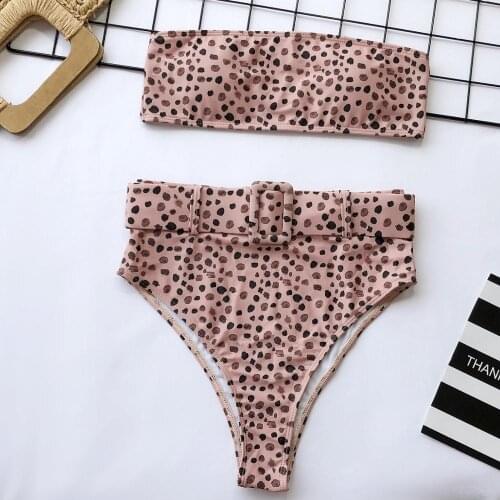 2020 Swimwear Hot Bikini AliExpress Hot Bikini European and American Swimwear High Waist Printed Swimsuit YY-57