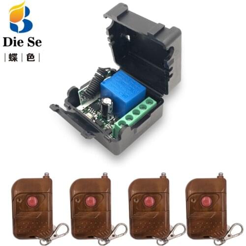 433MHz Universal Remote Control DC12V 1CH rf Relay Receiver and Transmitter for Universal Garage Control and Remote Door Control