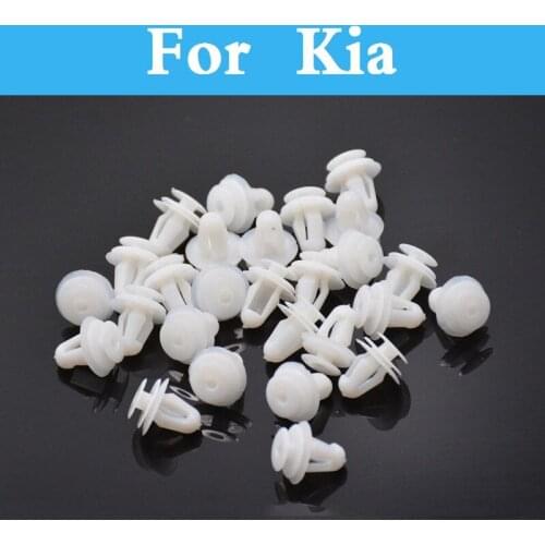 50pcs White Car Door Clip Rivet Auto Fasteners For Kia Morning Cadenza Cee'D Magentis (Borrego) Mohave Gt Cerato Forte K3 K5