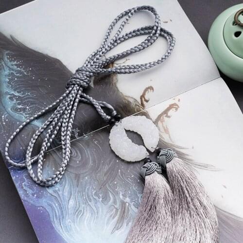Antique Hanfu Jade on the Warm Threshold Which Leads into the Palace of Taeniasis Rope Tassel Waist Strap Waistband Accessories